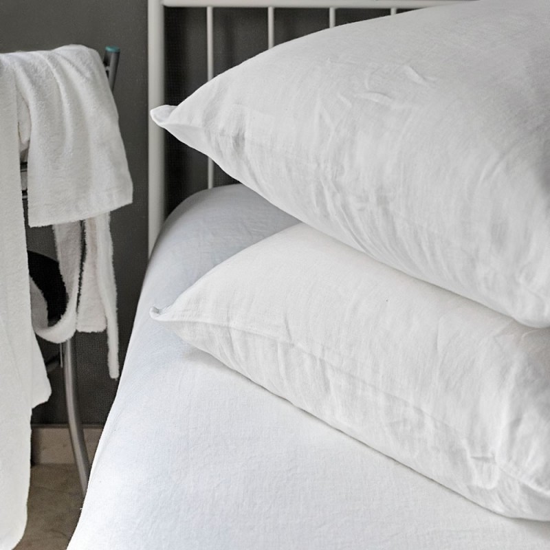 Classic Pure Linen Pillowcases, white Pure Linen Oxford Pillowcase | M&S
