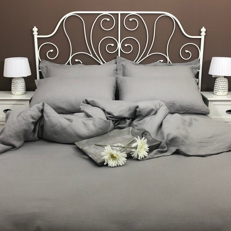 Duvet Cover Linen Atlanta Grey Duvet Cover Linen Atlanta Grey