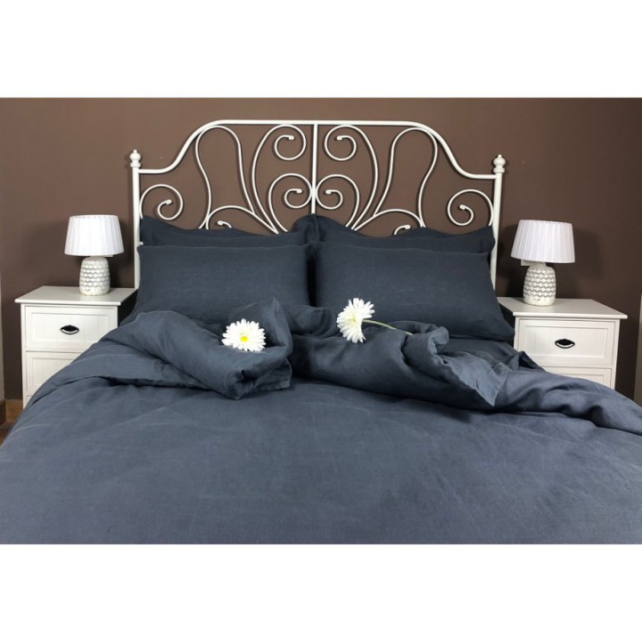 Duvet Cover Linen Atlanta Charcoal