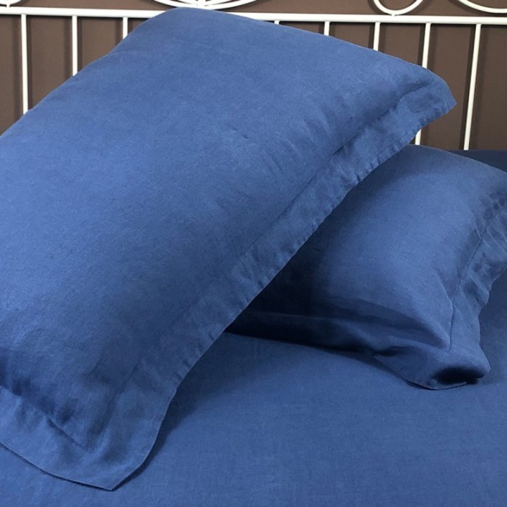 Pillowcase Oxford Linen Atlanta Blue