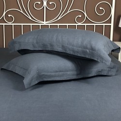 Pillowcase Oxford Linen Atlanta Charcoal