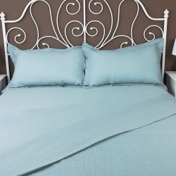 Neatly Folded Back Flat Sheet Linen Atlanta Slate