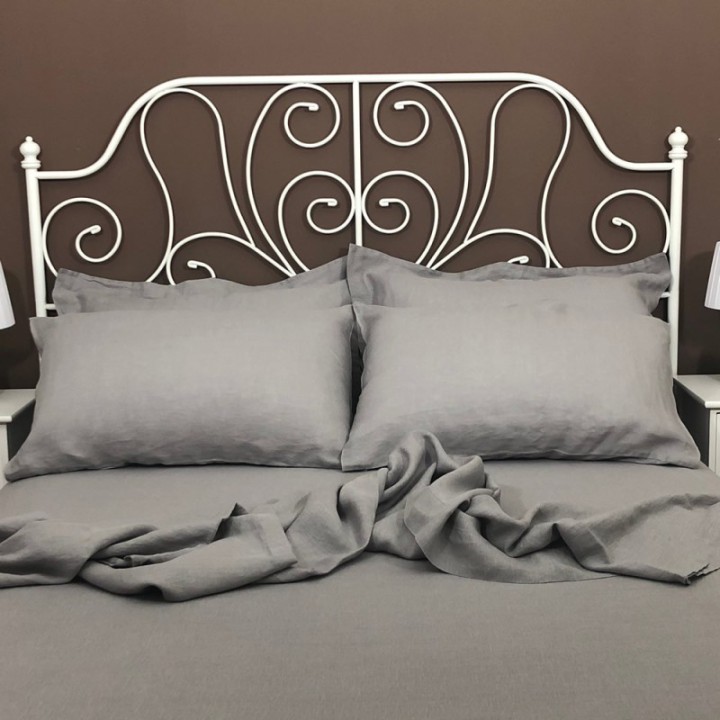 Flat Sheet Linen Atlanta Grey