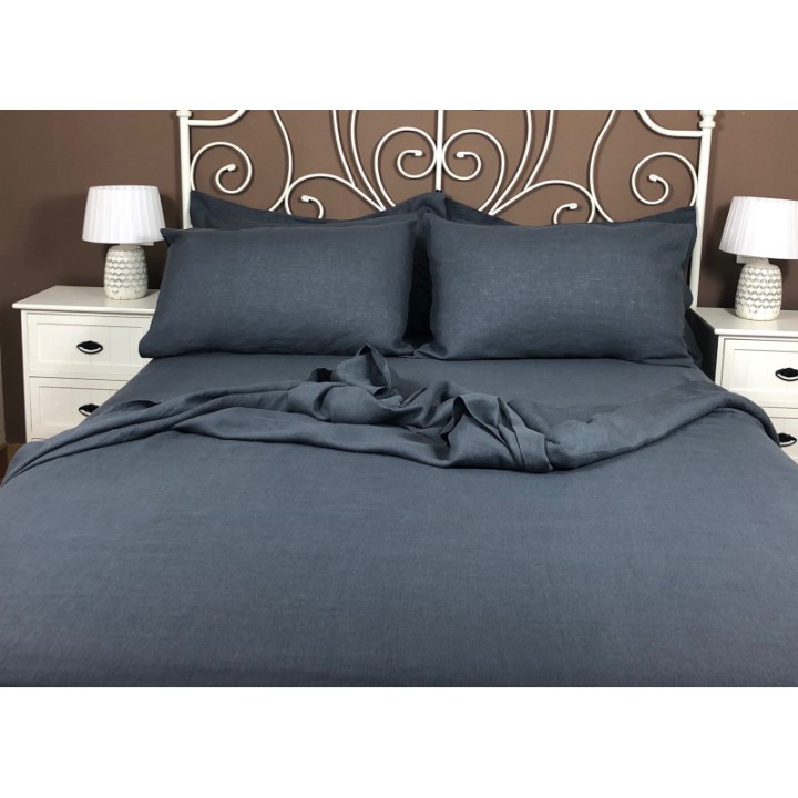 Flat Sheet Linen Atlanta Charcoal