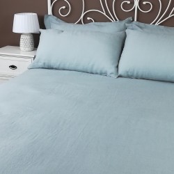 Fitted Sheet Linen Atlanta Slate with Pillowcases