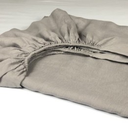 Fitted Sheet Linen Atlanta Grey