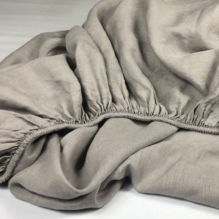 Fitted Sheet Linen Atlanta Grey