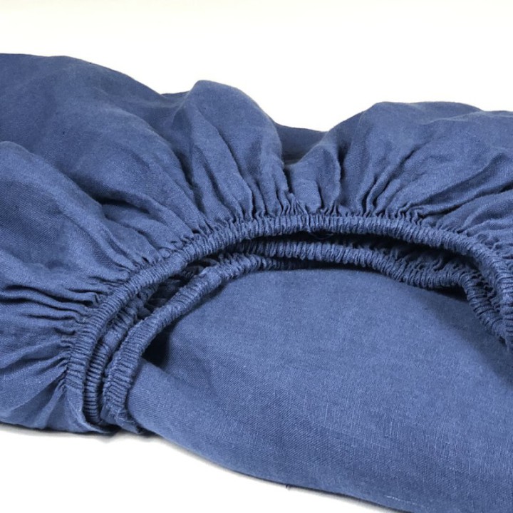 Fitted Sheet Linen Atlanta Blue
