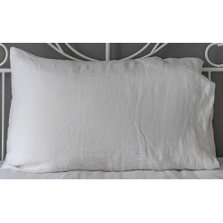 Classic Pure Linen Pillowcases, white Classic Linen Pillowcases | The Linen