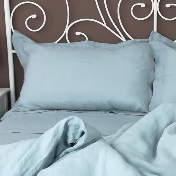 Pillowcase Oxford Linen Atlanta Slate with Duvet View
