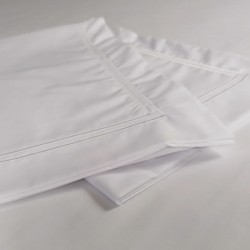 Flat sheet white trim Egyptian Cotton 200 Thread Count Percale Porto