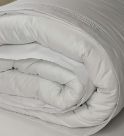 Duvet Cover Egyptian Cotton 200 Thread Count Percale Porto White trim rolled up Duvet Cover Egyptian Cotton 200 Thread Count Percale Porto White trim rolled up