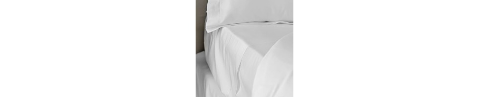 Flat sheets, white Egyptian cotton and linen