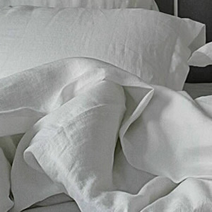 designer linen flat sheets Atlanta Collection