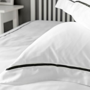 Harmony luxury pure white cotton bedding