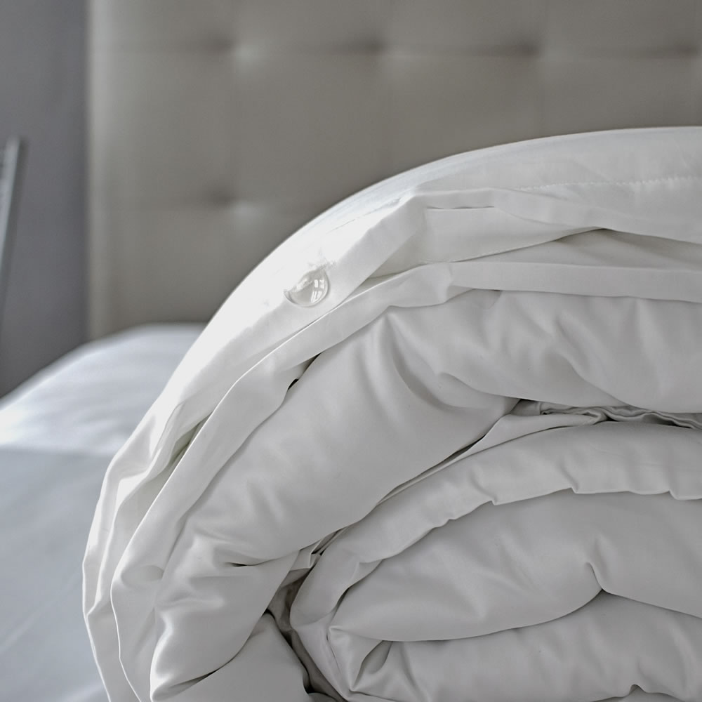 Lisbon pure white Egyptian cotton duvet cover